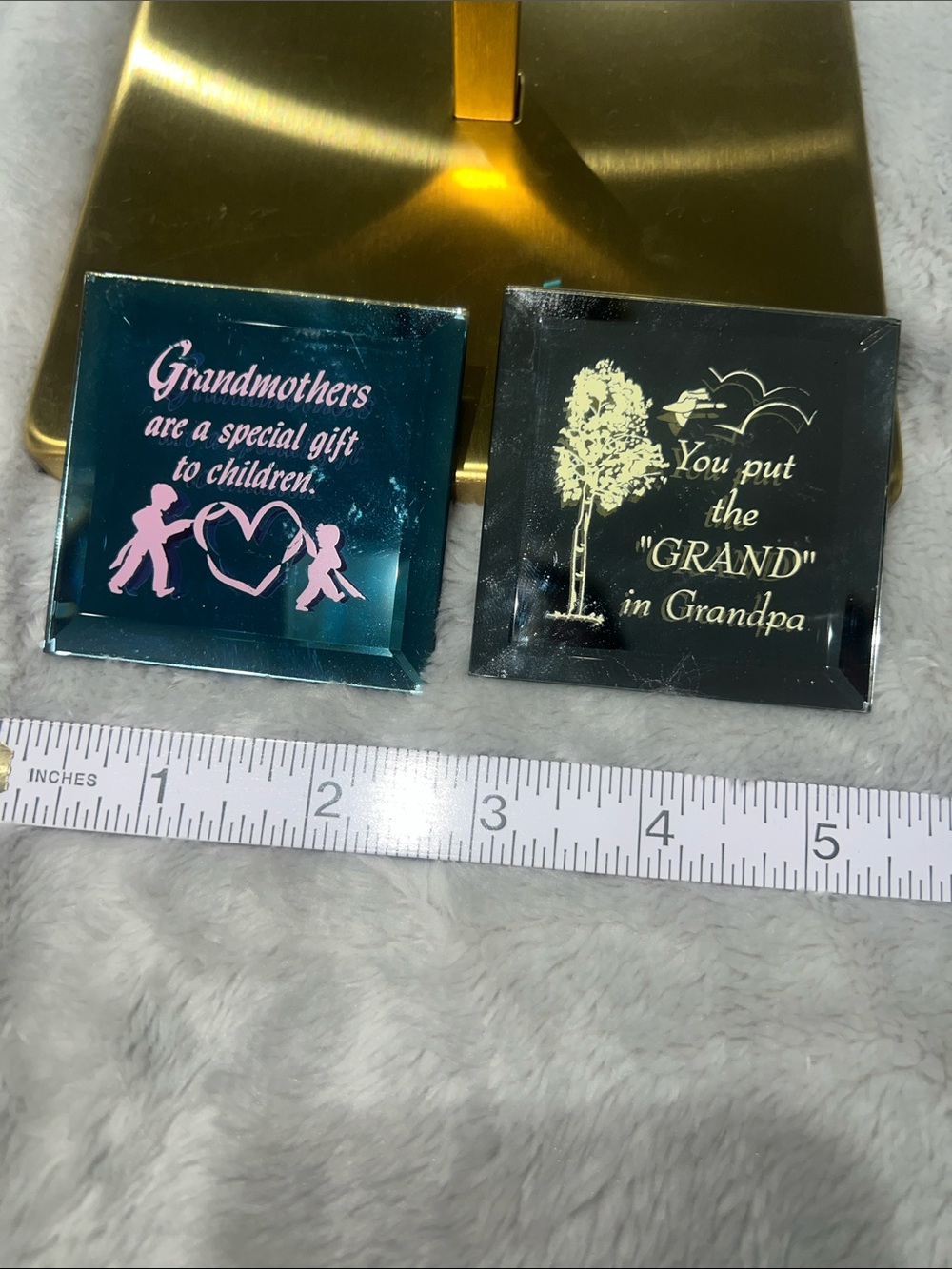 Grandparent Sentiment Glass magnet Set -